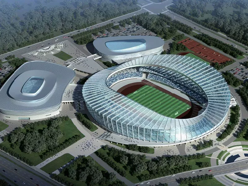 Unaprijeđena čelična konstrukcija za kompleks sportskih centara