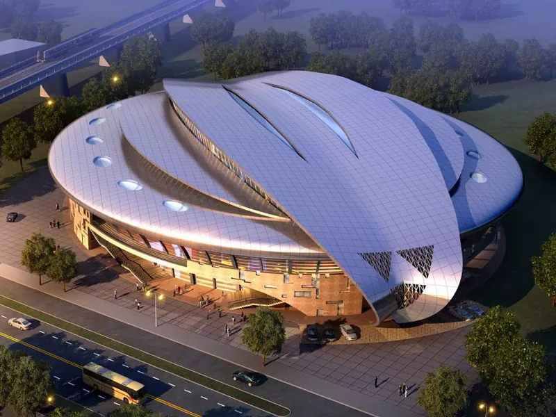 Montažna konstrukcija stadiona sa čeličnom konstrukcijom