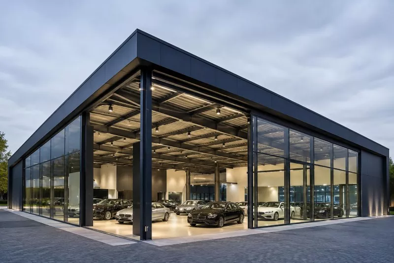 Izgradnja salona automobila sa čeličnim okvirom