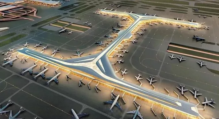 Satelitski salon aerodroma čelične konstrukcije