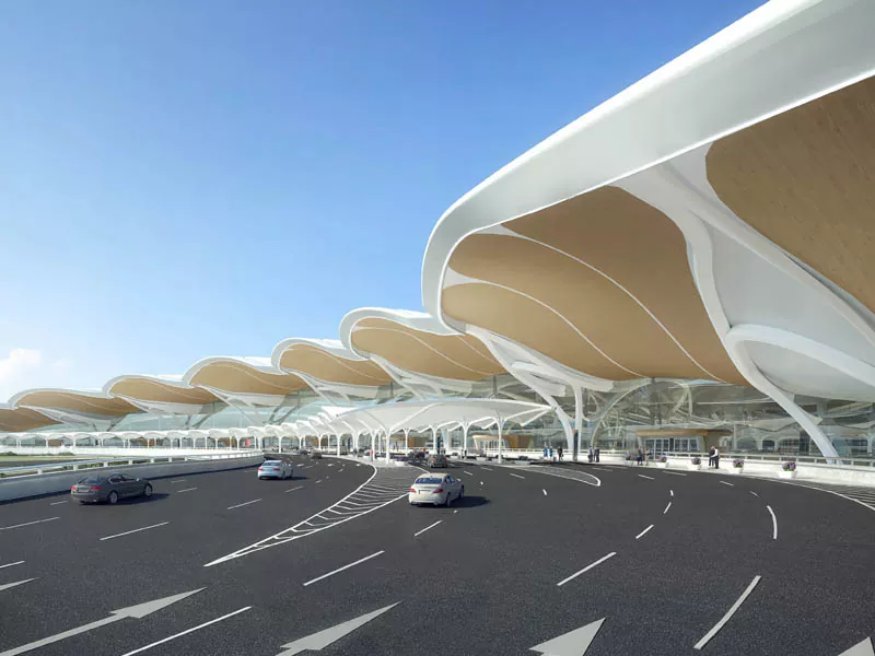 Zgrada aerodroma sa čeličnom konstrukcijom