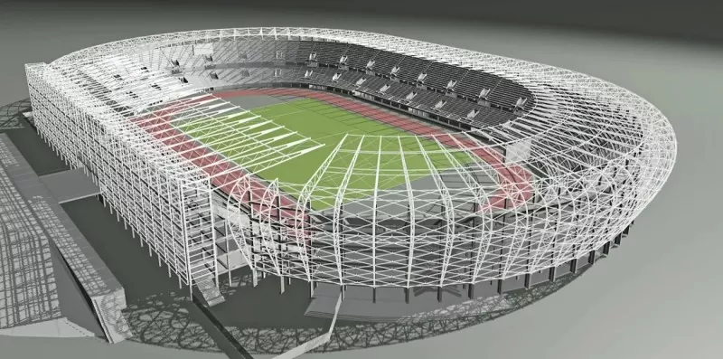 Otvoreni stadion čelične konstrukcije