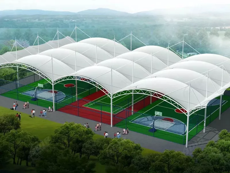 Stadion za sportove na otvorenom sa čeličnom konstrukcijom